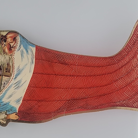 Die-cut Vintage Christmas Stocking Gift Bag Ornament - Picture 4 of 5